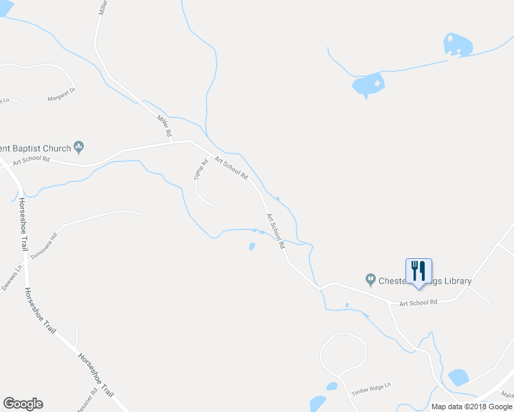 map of restaurants, bars, coffee shops, grocery stores, and more near 1900 Art School Road in Chester Springs