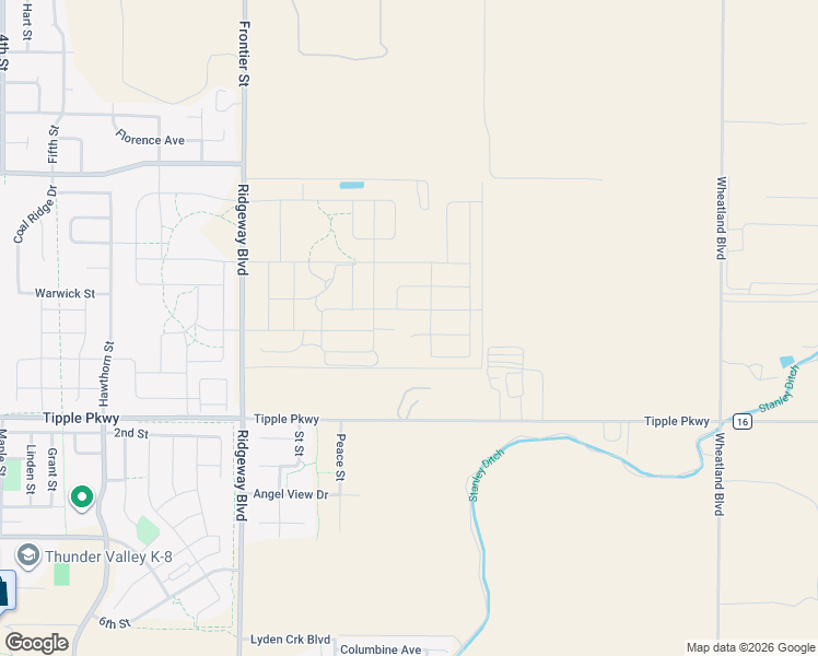 map of restaurants, bars, coffee shops, grocery stores, and more near 7325 Arkansas Street in Frederick