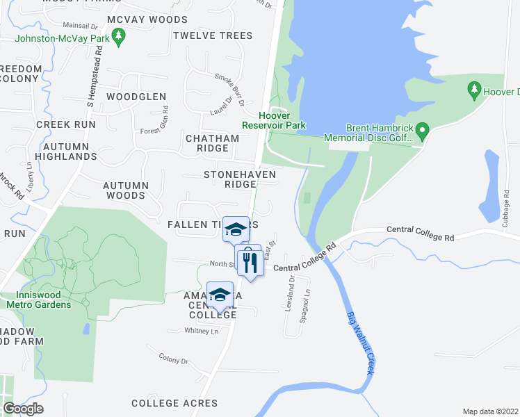 map of restaurants, bars, coffee shops, grocery stores, and more near 622 South Sunbury Road in Westerville