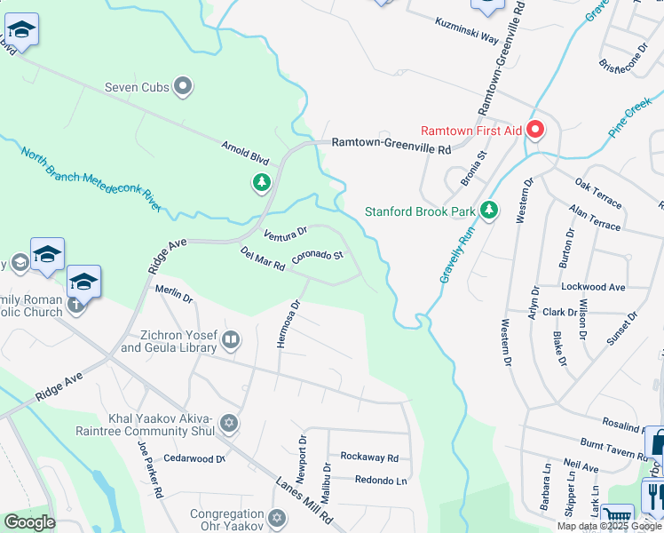 map of restaurants, bars, coffee shops, grocery stores, and more near 1263 Coronado Street in Lakewood