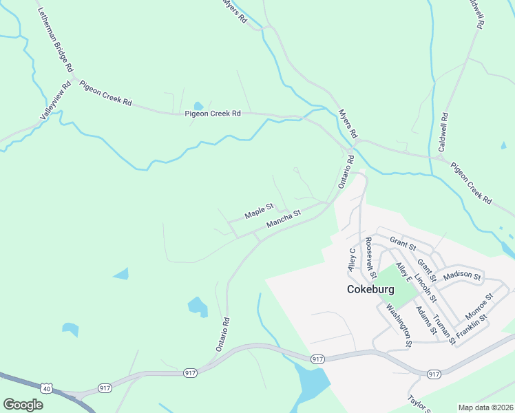 map of restaurants, bars, coffee shops, grocery stores, and more near 23 Maple Street in Eighty Four