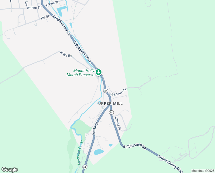 map of restaurants, bars, coffee shops, grocery stores, and more near 4 East Locust Street in Mount Holly Springs
