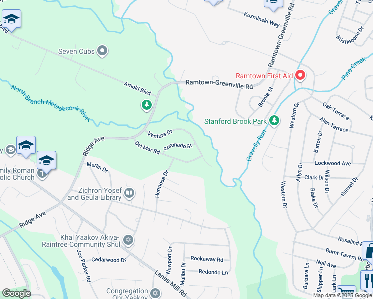 map of restaurants, bars, coffee shops, grocery stores, and more near 1263 Coronado Street in Lakewood