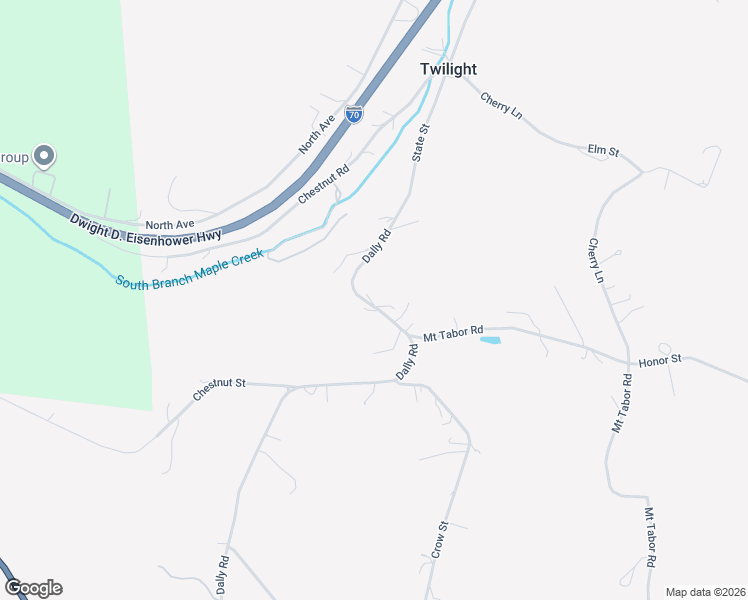 map of restaurants, bars, coffee shops, grocery stores, and more near 127 Dally Road in Charleroi