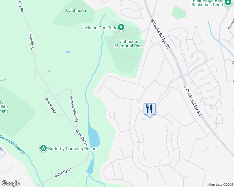 map of restaurants, bars, coffee shops, grocery stores, and more near 19 Pine Valley Road in Jackson Township