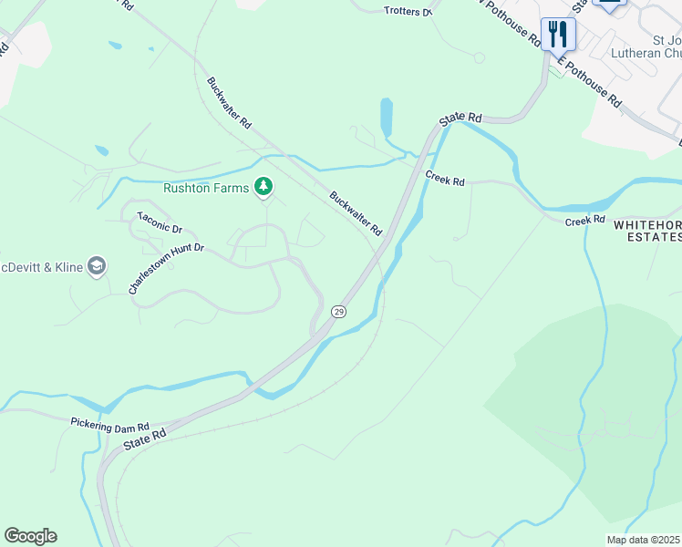 map of restaurants, bars, coffee shops, grocery stores, and more near 4513 State Road in Phoenixville