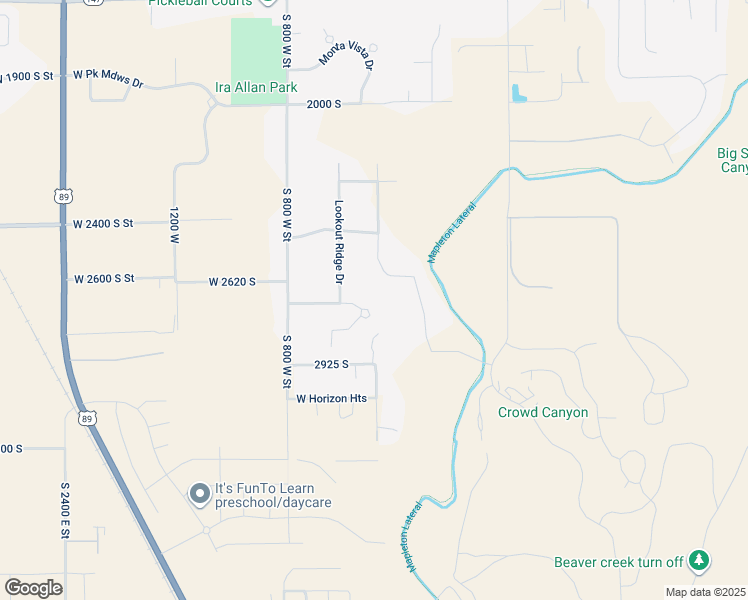 map of restaurants, bars, coffee shops, grocery stores, and more near 662 Overlook Ridge Drive in Mapleton