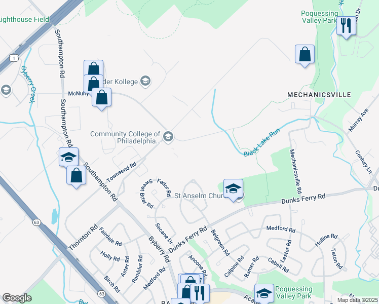 map of restaurants, bars, coffee shops, grocery stores, and more near 14001 McNulty Rd in Philadelphia