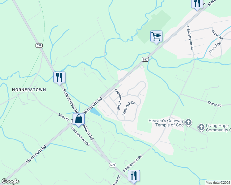 map of restaurants, bars, coffee shops, grocery stores, and more near 6 Surrey Drive in Plumsted