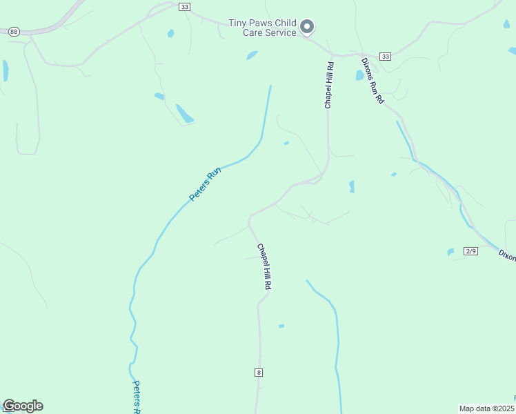 map of restaurants, bars, coffee shops, grocery stores, and more near 4265 Chapel Hill Road in Triadelphia
