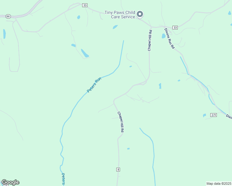 map of restaurants, bars, coffee shops, grocery stores, and more near 4265 Chapel Hill Road in Triadelphia
