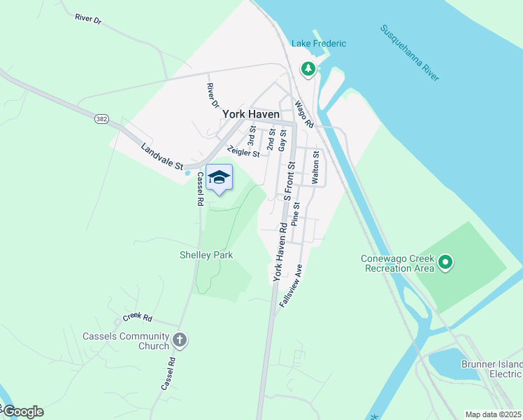 map of restaurants, bars, coffee shops, grocery stores, and more near 2500 York Haven Road in Manchester