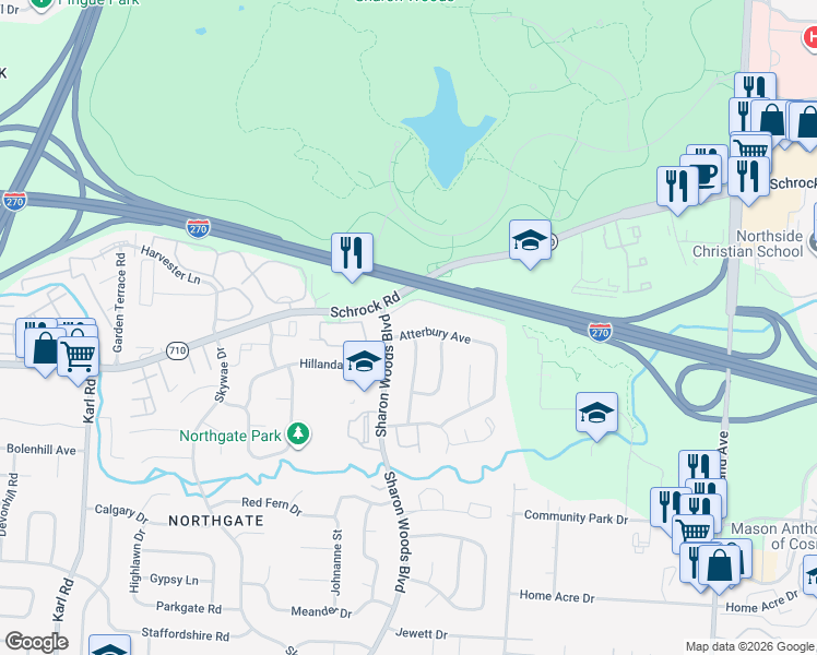 map of restaurants, bars, coffee shops, grocery stores, and more near 2011-2013 Glouchester Avenue in Columbus