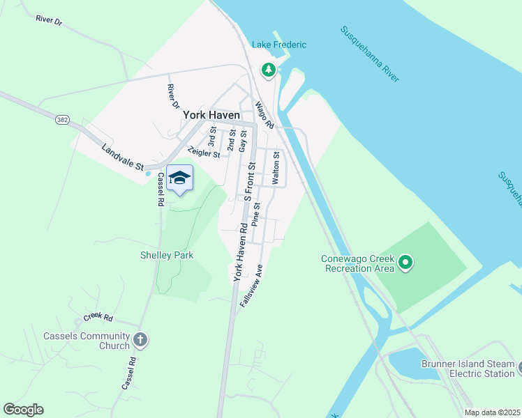 map of restaurants, bars, coffee shops, grocery stores, and more near 110 Fallsview Avenue in York Haven
