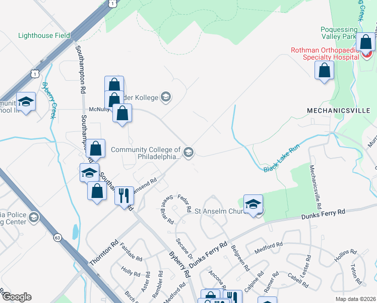 map of restaurants, bars, coffee shops, grocery stores, and more near in Philadelphia