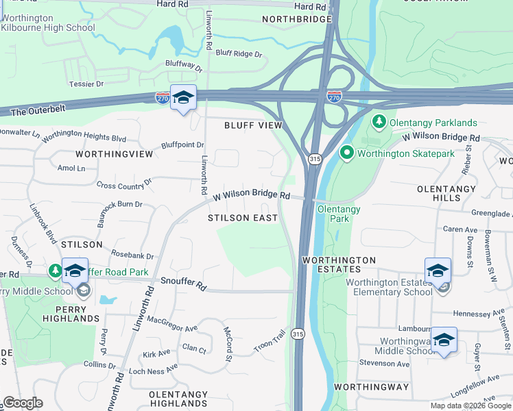 map of restaurants, bars, coffee shops, grocery stores, and more near 6992 Constitution Place in Columbus