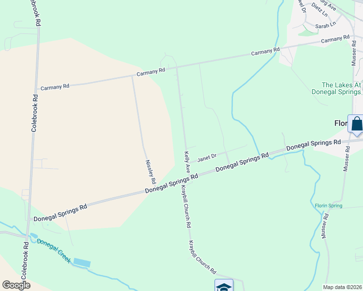 map of restaurants, bars, coffee shops, grocery stores, and more near 369 Kelly Avenue in Mount Joy