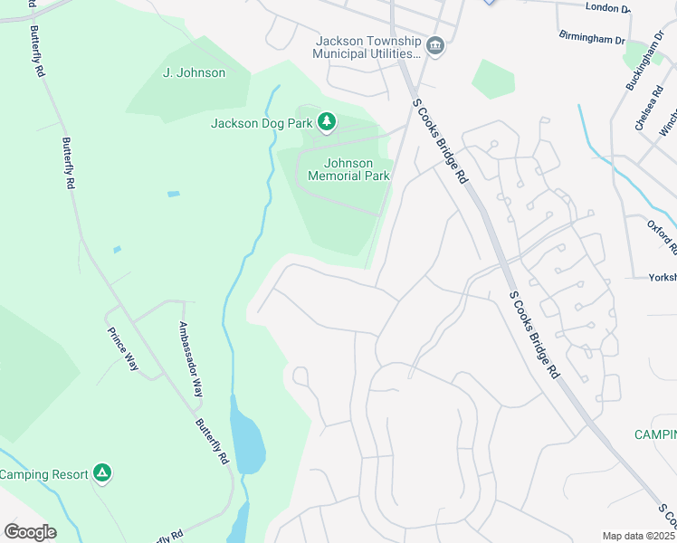 map of restaurants, bars, coffee shops, grocery stores, and more near 25 Spyglass Drive in Jackson Township