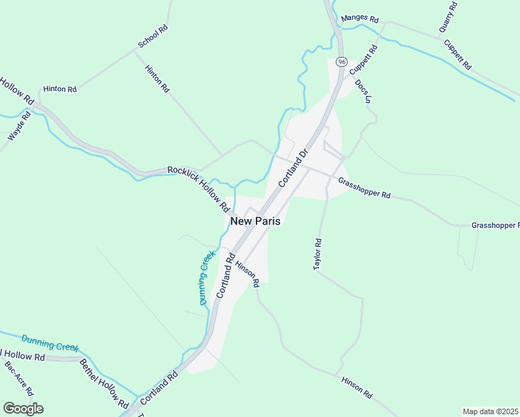 map of restaurants, bars, coffee shops, grocery stores, and more near 3955 Cortland Drive in New Paris