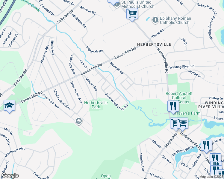 map of restaurants, bars, coffee shops, grocery stores, and more near 178 Greenwood Loop Road in Brick Township