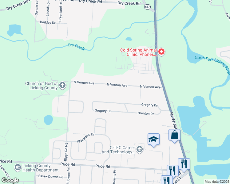 map of restaurants, bars, coffee shops, grocery stores, and more near 193 North Vernon Avenue in Newark