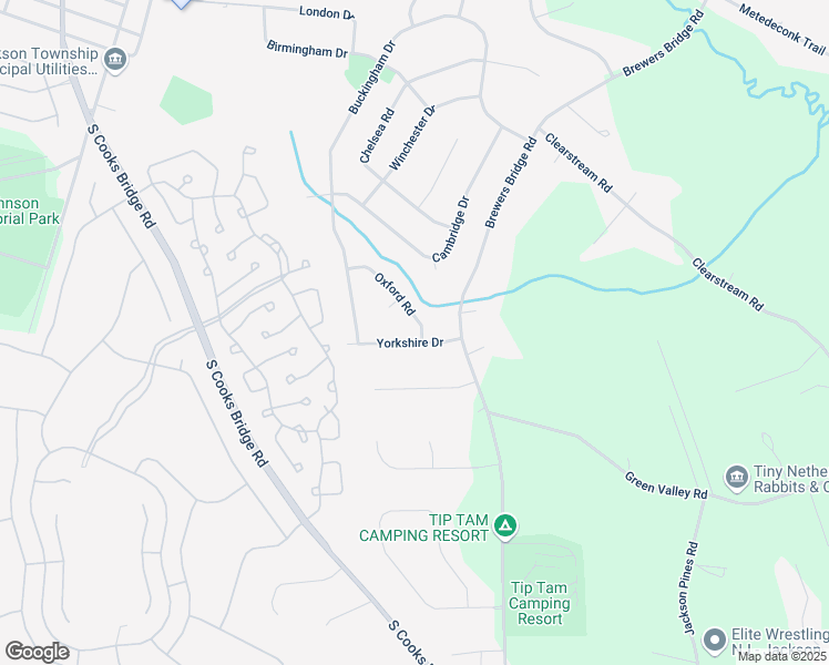 map of restaurants, bars, coffee shops, grocery stores, and more near 12 Yorkshire Drive in Jackson Township