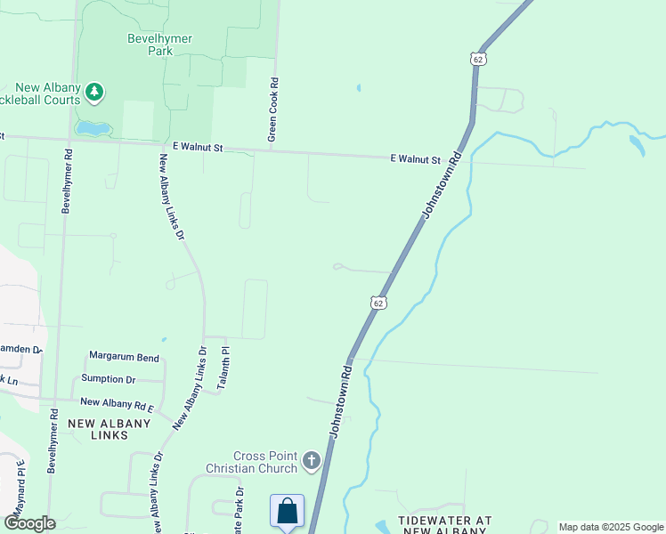 map of restaurants, bars, coffee shops, grocery stores, and more near 10913 Johnstown Road in New Albany