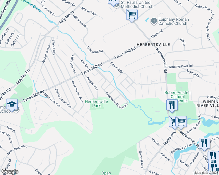 map of restaurants, bars, coffee shops, grocery stores, and more near 178 Greenwood Loop Road in Brick Township