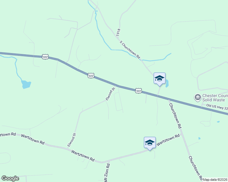 map of restaurants, bars, coffee shops, grocery stores, and more near 2 Mountain Top Lane in Narvon