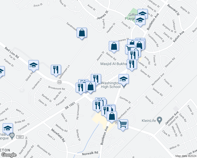 map of restaurants, bars, coffee shops, grocery stores, and more near 742 Greymont Street in Philadelphia