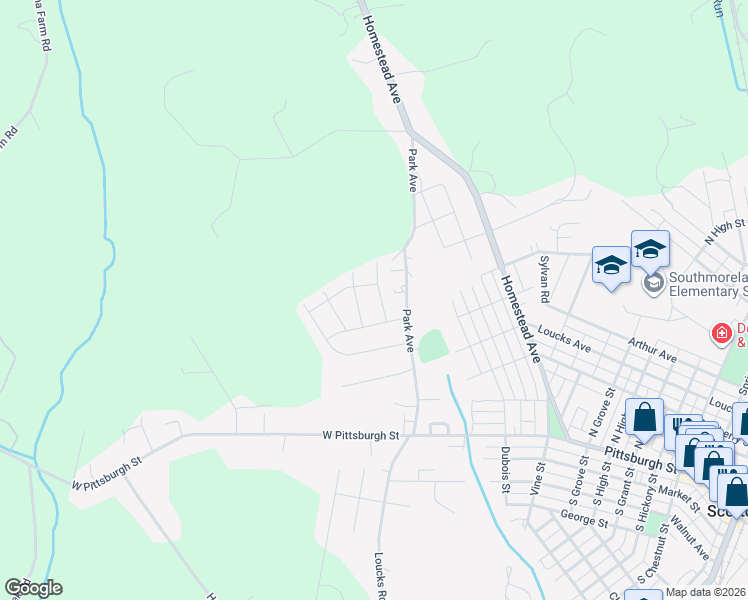 map of restaurants, bars, coffee shops, grocery stores, and more near 2315 Cowling Road in Scottdale