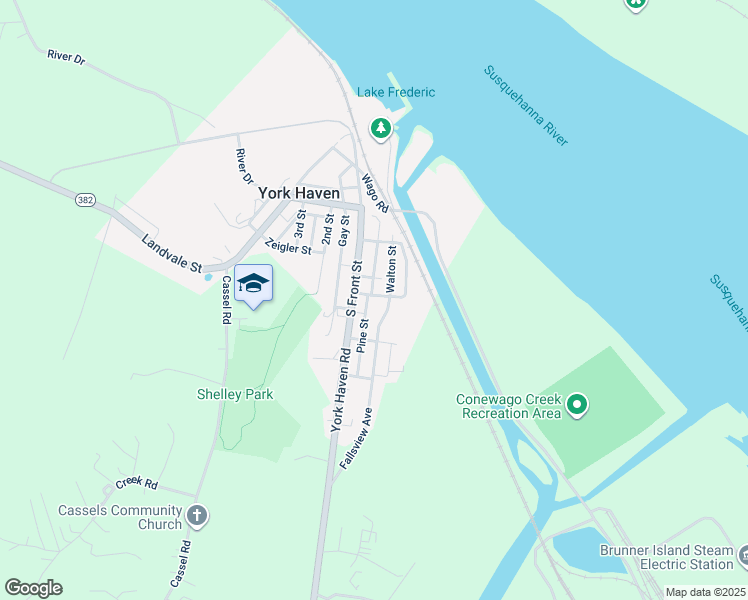 map of restaurants, bars, coffee shops, grocery stores, and more near 12 Dunkle Avenue in York Haven