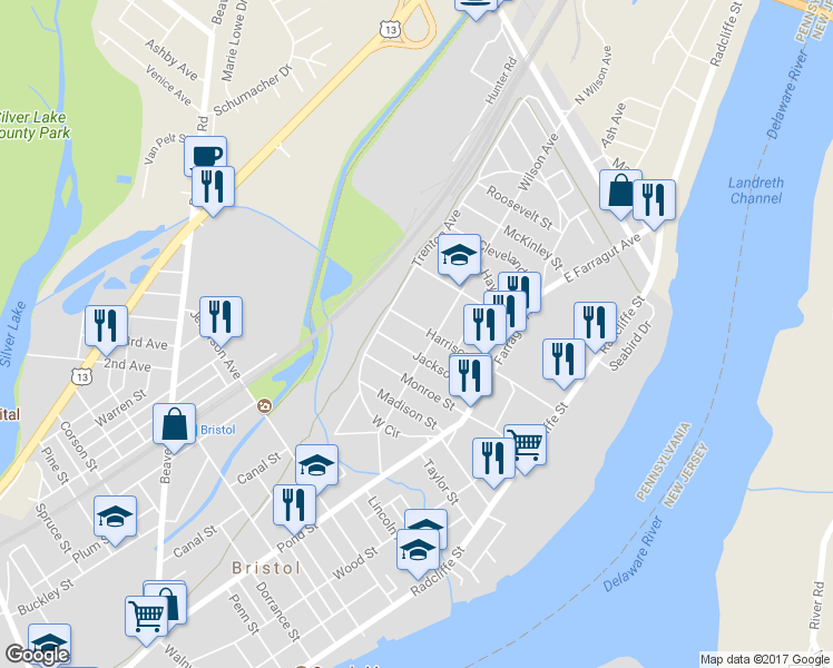 map of restaurants, bars, coffee shops, grocery stores, and more near 320 Harrison Street in Bristol