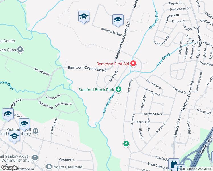 map of restaurants, bars, coffee shops, grocery stores, and more near 149 Moses Milch Drive in Howell Township