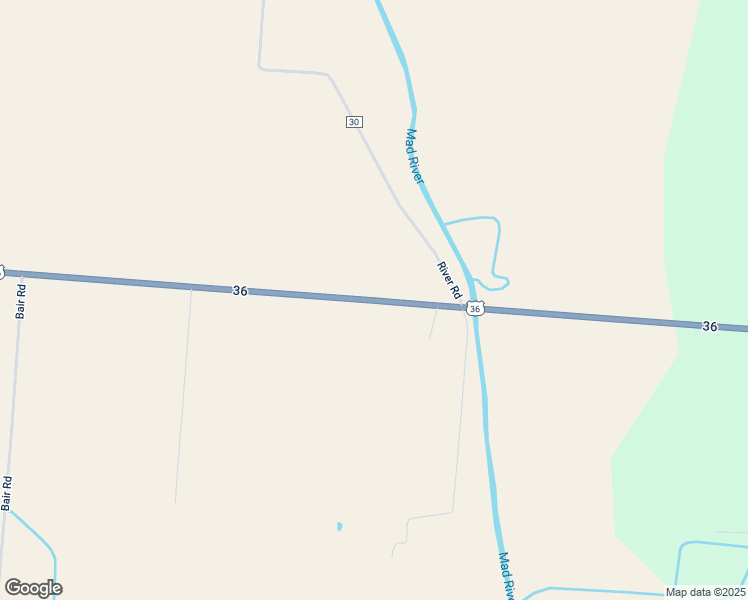 map of restaurants, bars, coffee shops, grocery stores, and more near U.S. 36 in Urbana