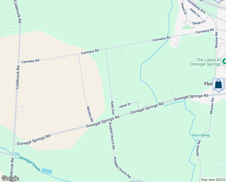 map of restaurants, bars, coffee shops, grocery stores, and more near 362 Kelly Avenue in Mount Joy