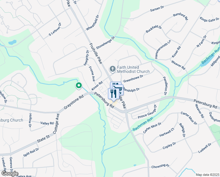 map of restaurants, bars, coffee shops, grocery stores, and more near 502 Alston Court in Lancaster