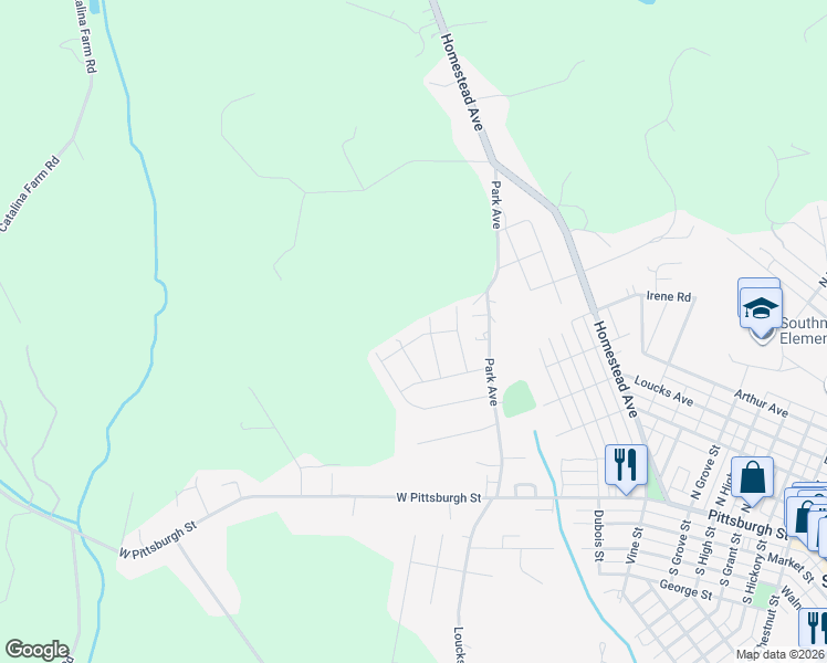 map of restaurants, bars, coffee shops, grocery stores, and more near 2103 Cowling Rd in Scottdale