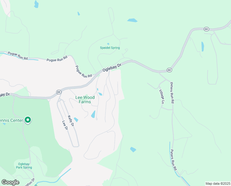 map of restaurants, bars, coffee shops, grocery stores, and more near 11 Oglebay Park Estates in Wheeling