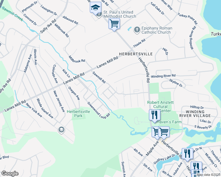 map of restaurants, bars, coffee shops, grocery stores, and more near 630 Windcrest Court in Brick Township