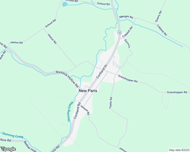map of restaurants, bars, coffee shops, grocery stores, and more near 3955-4043 Cortland Drive in New Paris