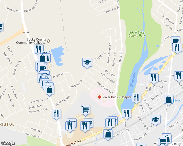 map of restaurants, bars, coffee shops, grocery stores, and more near 906 Merlin Street in Bristol