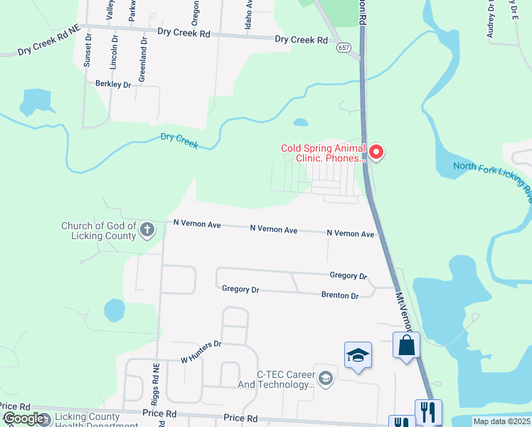 map of restaurants, bars, coffee shops, grocery stores, and more near 200 N Vernon Ave in Newark