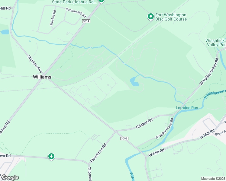 map of restaurants, bars, coffee shops, grocery stores, and more near 6104 Creekside Drive in Flourtown