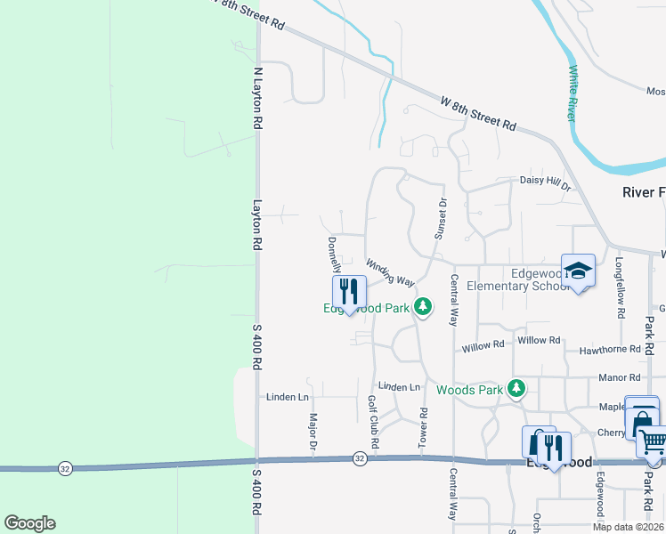 map of restaurants, bars, coffee shops, grocery stores, and more near 209 Donnelly Drive in Anderson