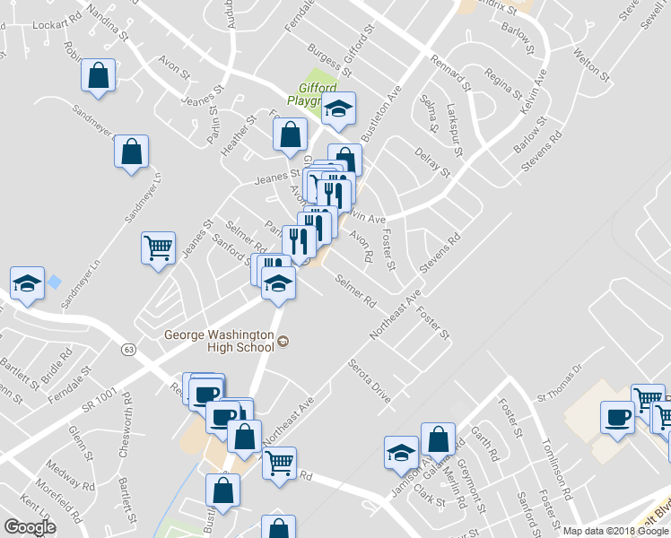 map of restaurants, bars, coffee shops, grocery stores, and more near 809 Selmer Road in Philadelphia