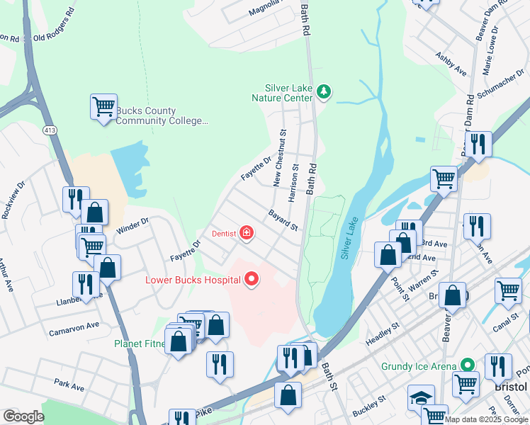 map of restaurants, bars, coffee shops, grocery stores, and more near 803 New Chestnut Street in Bristol