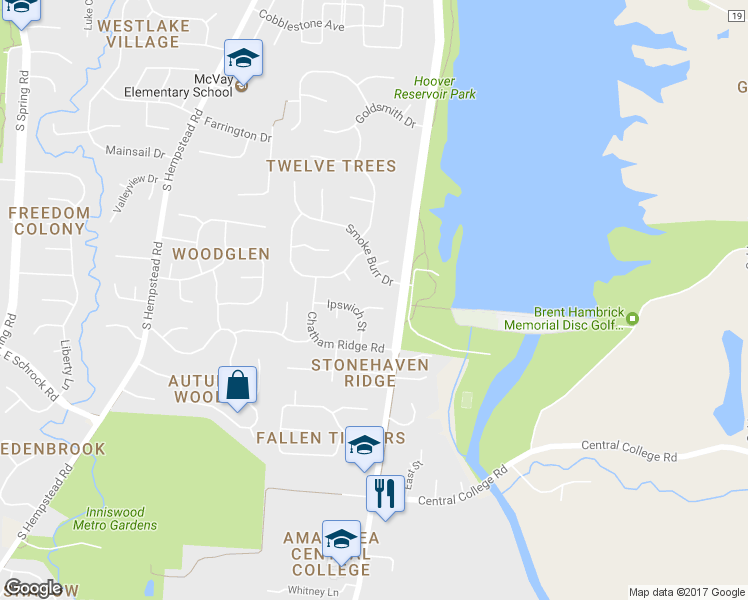 map of restaurants, bars, coffee shops, grocery stores, and more near 1278 Scituate Court in Westerville