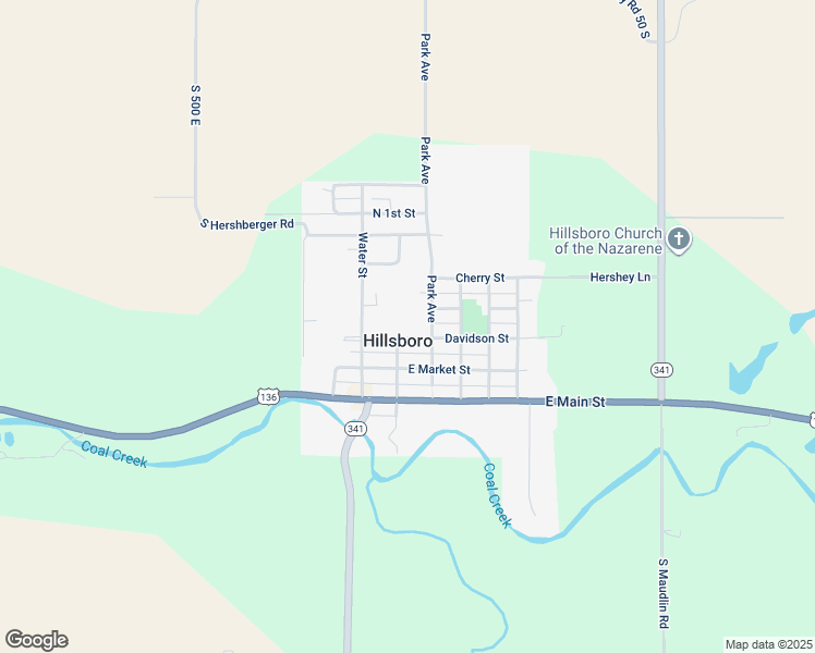 map of restaurants, bars, coffee shops, grocery stores, and more near in Hillsboro