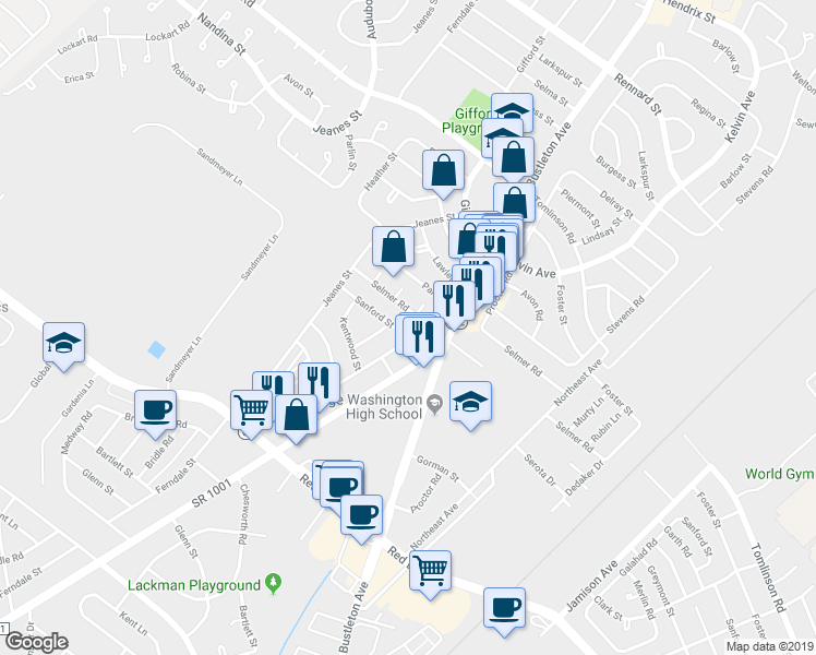 map of restaurants, bars, coffee shops, grocery stores, and more near in Philadelphia
